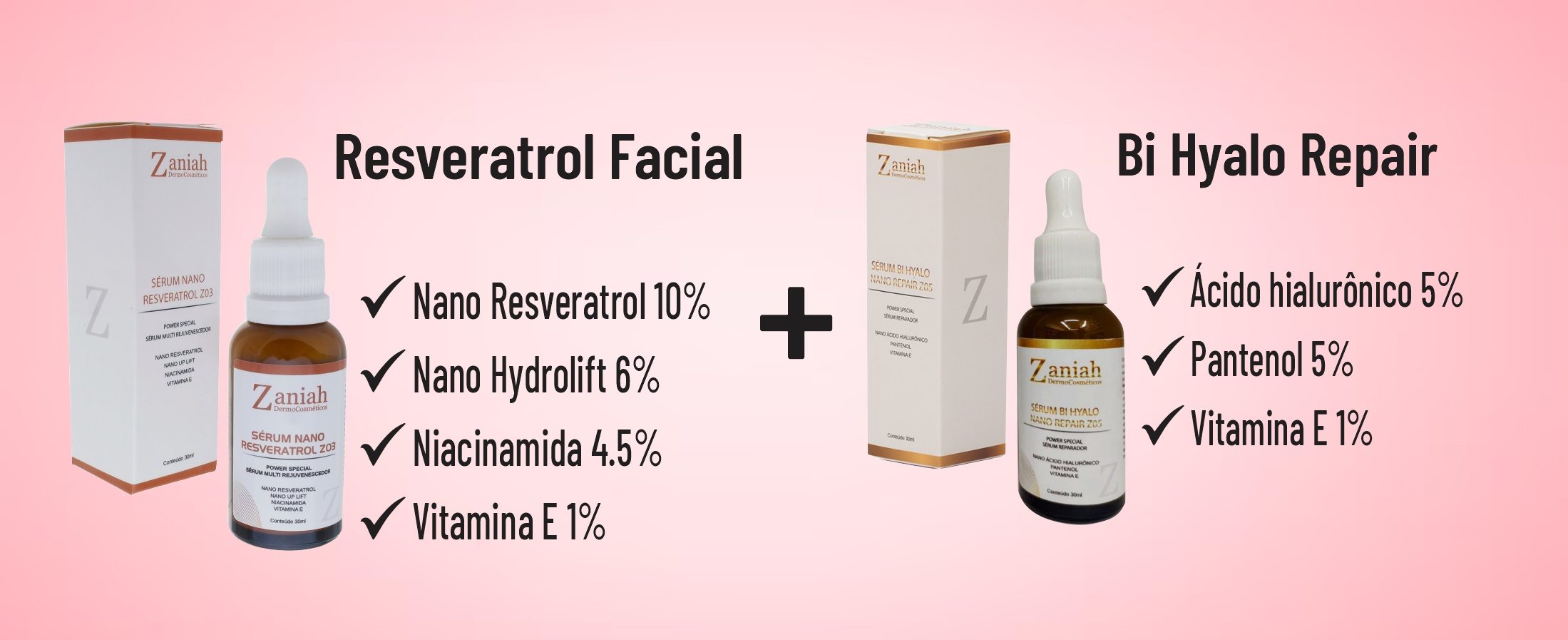 Kit Rejuvenescedor e Anti Rugas com 7 Ativos – Zaniah Dermocosméticos