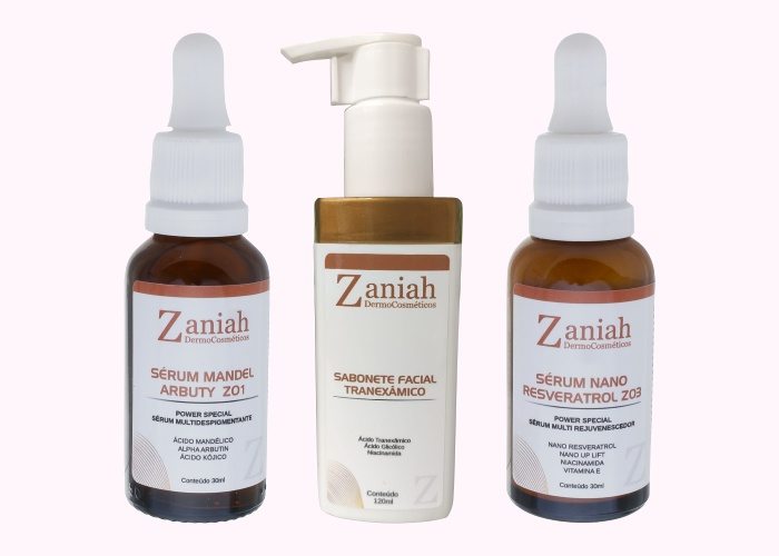 Kit Tranexâmico, Mandélico & Resveratrol Zaniah Z16